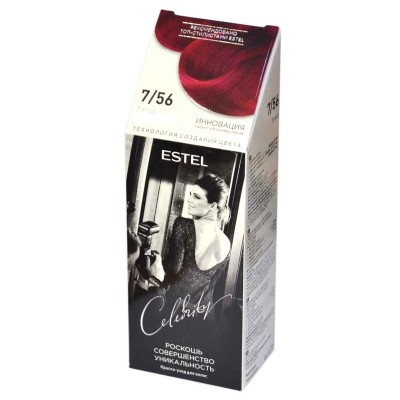 Краска-уход для волос Estel Celebrity 7/56 Бордо 125мл к/у