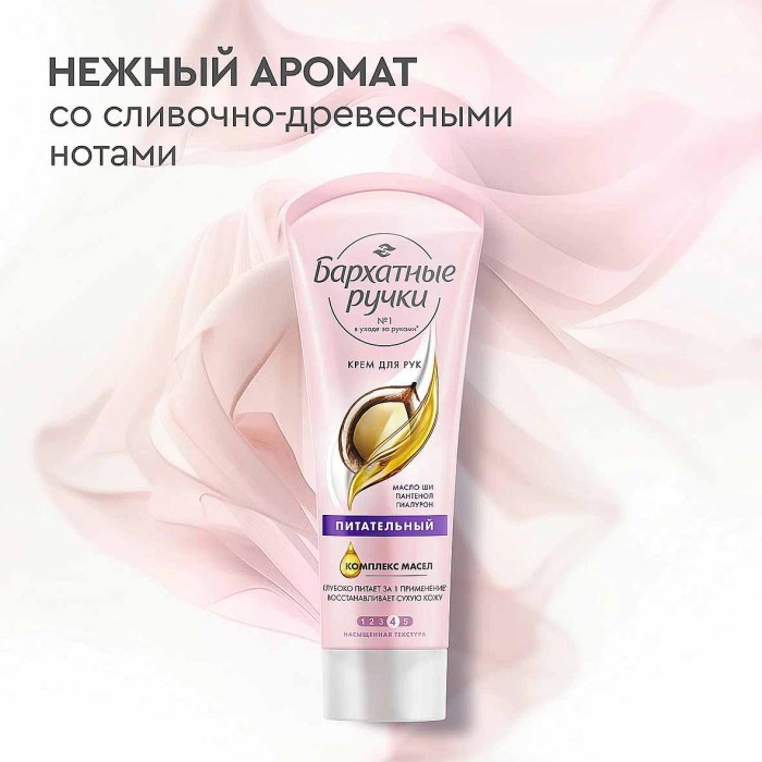 Крем для рук Бархатные ручки Питательный 80мл туба
