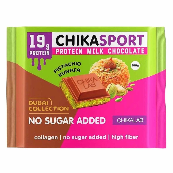 Шоколад ChikaSport фисташковая паста и хрустящее тесто 100гр м/у