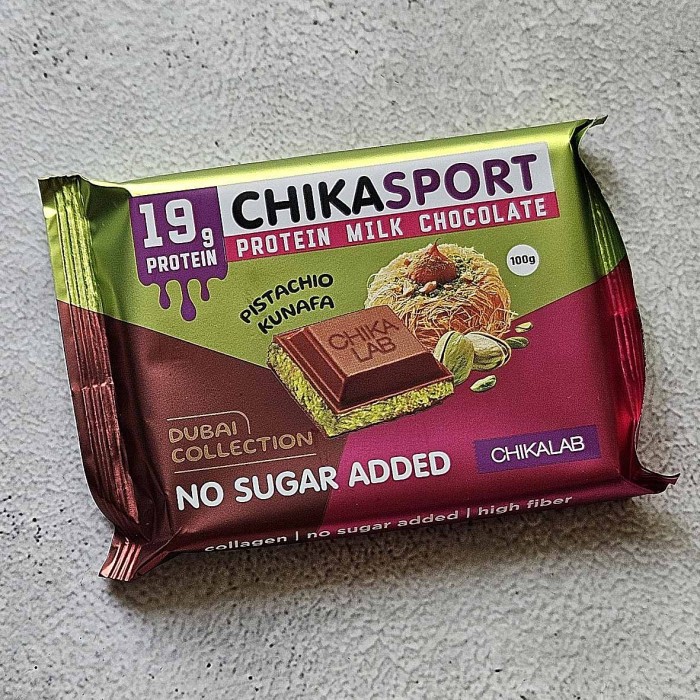 Шоколад ChikaSport фисташковая паста и хрустящее тесто 100гр м/у