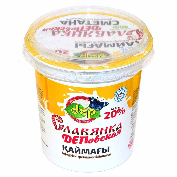 Сметана dep Славянка ДЕПовская 20% 400гр пэт
