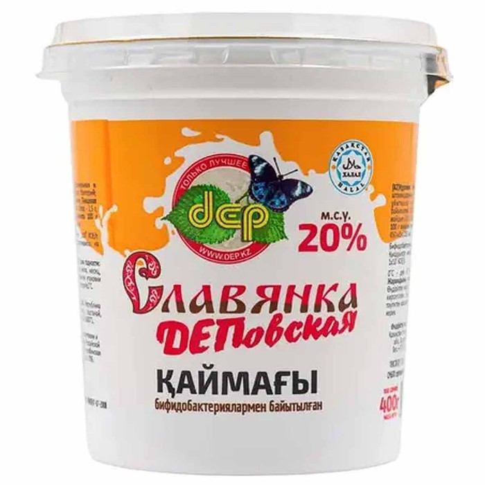 Сметана dep Славянка ДЕПовская 20% 400гр пэт