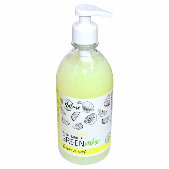 Крем-мыло жидкое Green mix Лимон+мята 530мл пэт