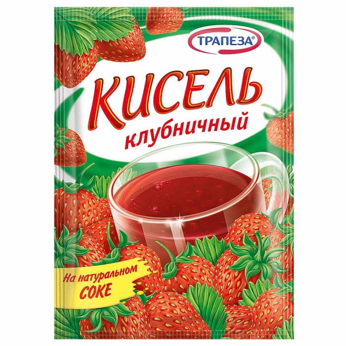 Кисель Трапеза клубничный 100гр м/у