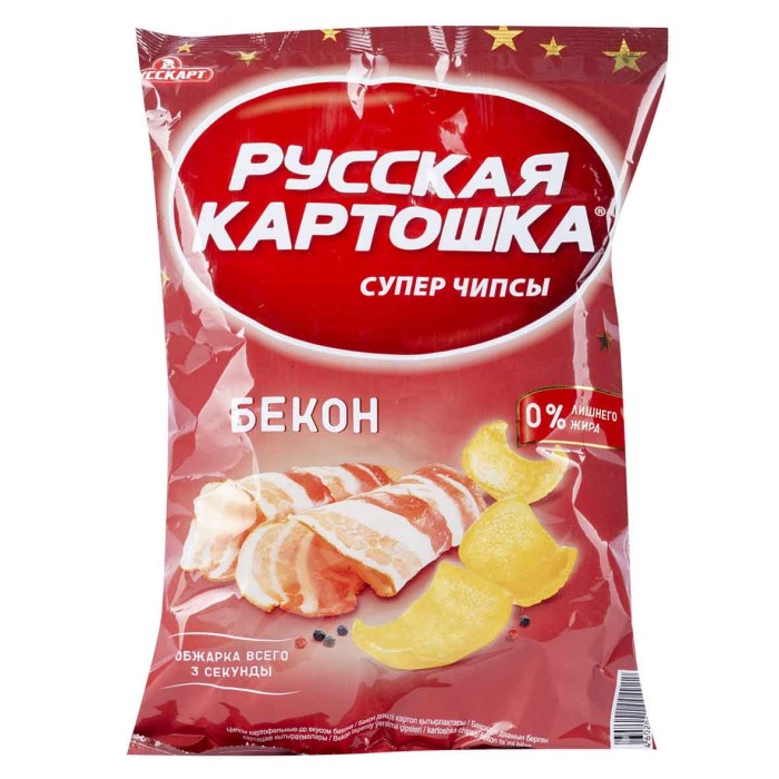 Чипсы Русская картошка вкус бекона 80гр м/у