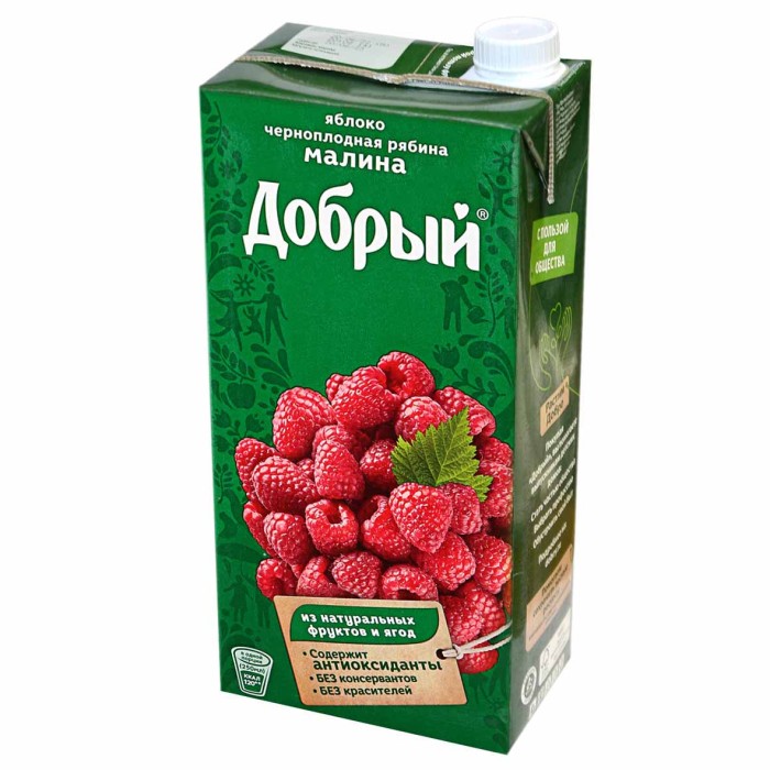 Нектар Добрый из яблок,черноплодной рябины и малины 2л т/п