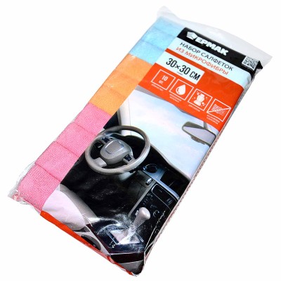 Набор салфеток New Galaxy из микрофибры 30*30см 10шт 715-010