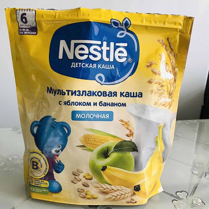 Каша Nestle мультизлаковая молочная яблоко-банан с 6мес 220гр д/п