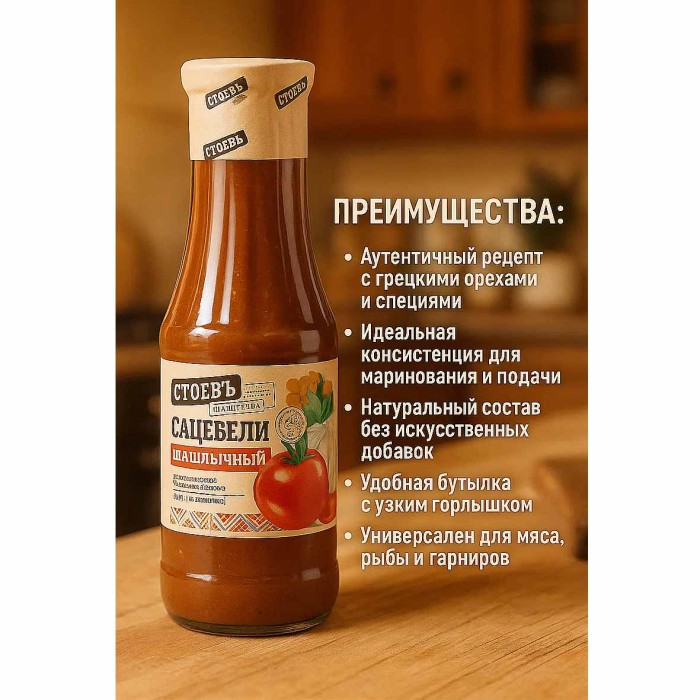 Соус Стоевъ Сацебели шашлычный 320гр ст/б