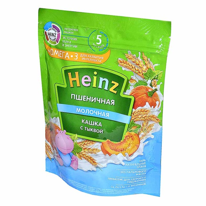 Каша Heinz пшеничная молочная с тыквой с 5мес 200гр д/п