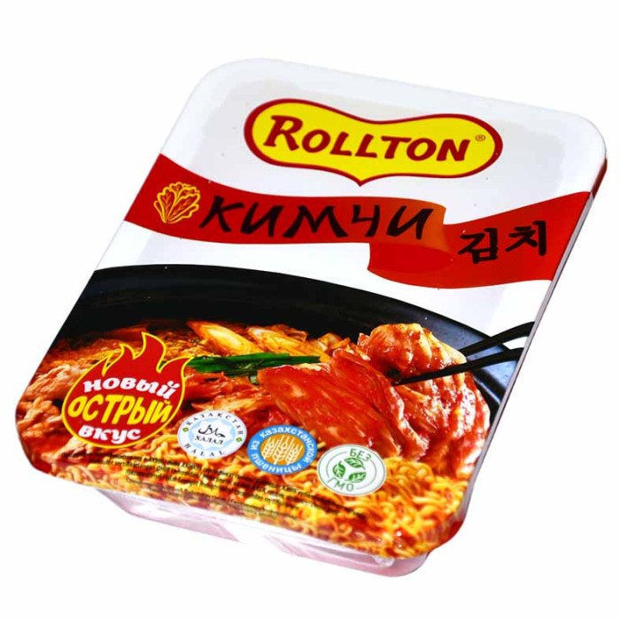 Лапша Роллтон кимчи 90гр лоток