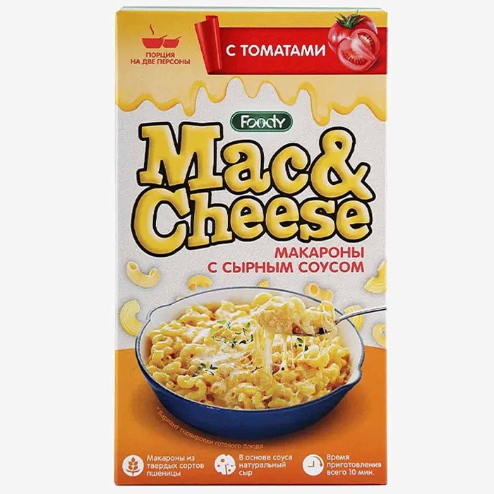Макароны Mac&Cheese С томатами с сырным соусом 143гр к/у