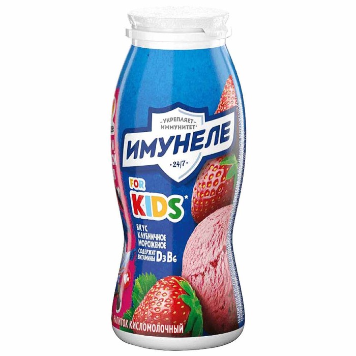 Напиток Имунеле Neo клубничное мороженное 1,2% 95мл пэт