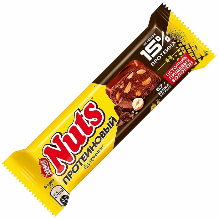 Батончик Nuts фундук и тертый арахис 40гр м/у