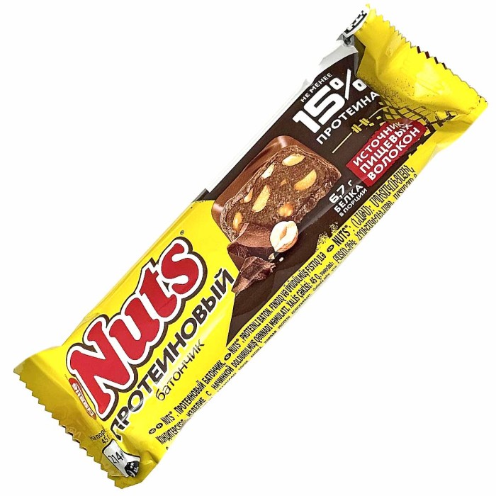 Батончик Nuts фундук и тертый арахис 40гр м/у