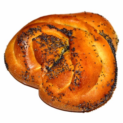 Булочка с маком 85гр 1шт