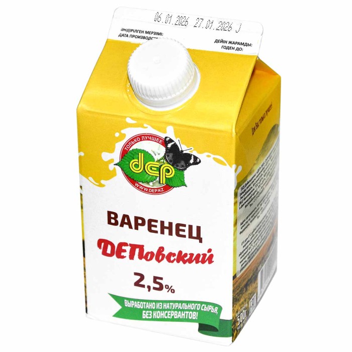 Варенец dep ДЕПовский 2,5% 500мл т/п