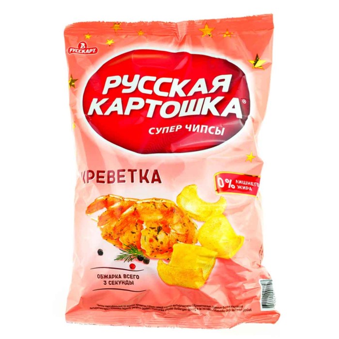 Чипсы Русская картошка вкус креветки 80гр м/у