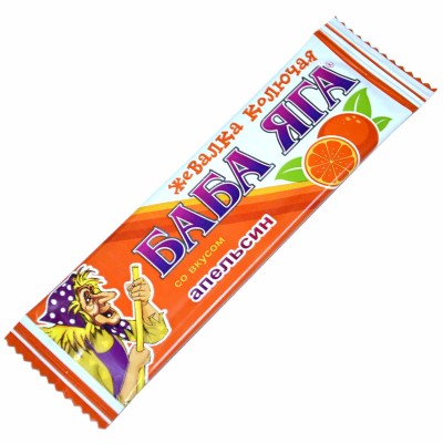 Конфета жевательная Баба Яга апельсин 11гр