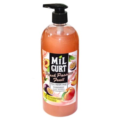 Крем-мыло жидкое Milgurt Персик и маракуйя в йогруте 860гр пэт