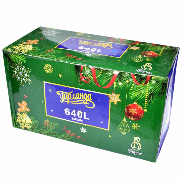 Украшение новогоднее Гирлянда Edgeous Водопад 3*3м 640L артNO.F82/83/80/84/76/81 №15