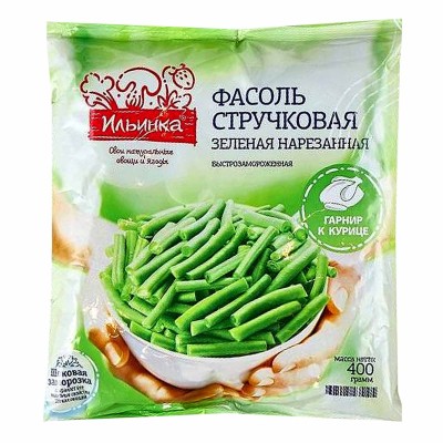 Фасоль стручковая Ильинка нарезанная 400гр м/у