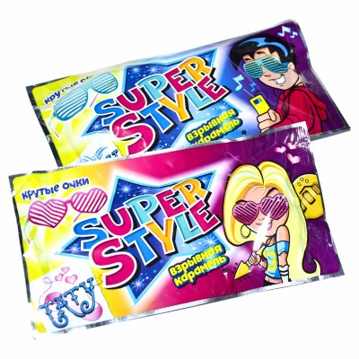 Карамель взрывная Канди Клаб Очки Super Style с тату 1гр