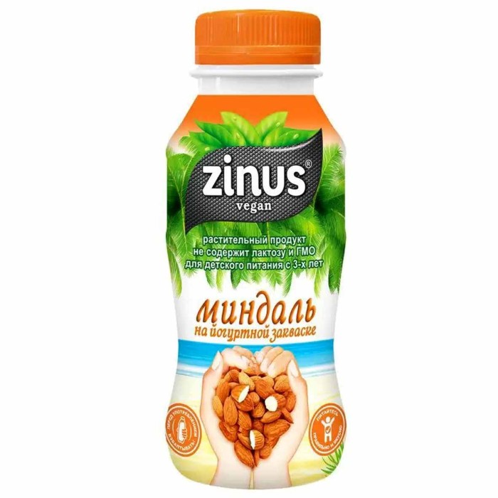 Напиток Zinus миндальный на йогуртной закваске 250гр