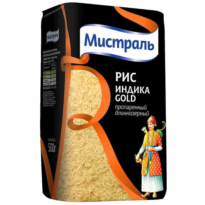 Крупа рис Мистраль Индика Gold 500гр м/у
