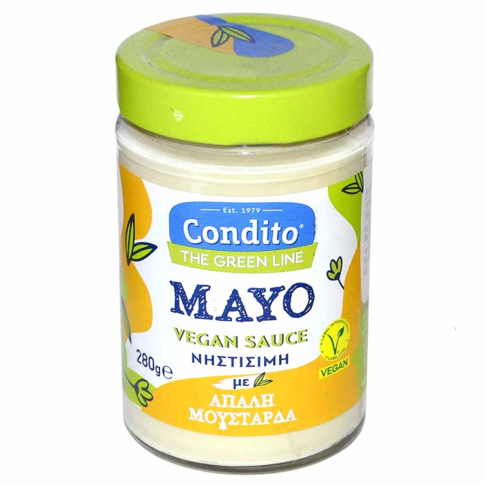 Соус-майонез Condito вегетарианский постный с горчицей 280г ст/б