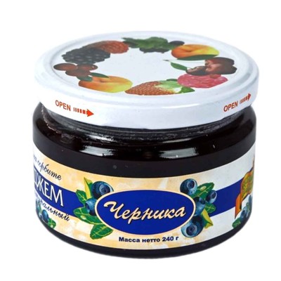 Джем Петродиет черника на сорбите 240гр ст/б