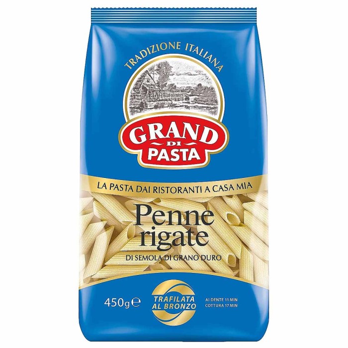 Макароны Grand di Pasta Перья 450гр к/у
