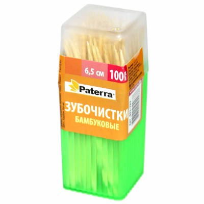 Зубочистки Paterra 100шт пэт