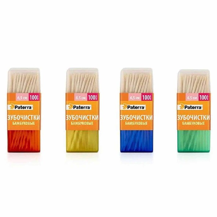 Зубочистки Paterra 100шт пэт