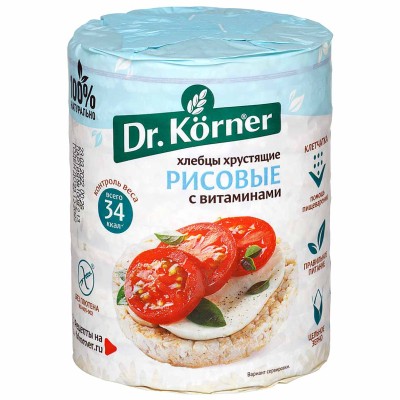 Хлебцы рисовые Dr.Korner с витаминами 100гр