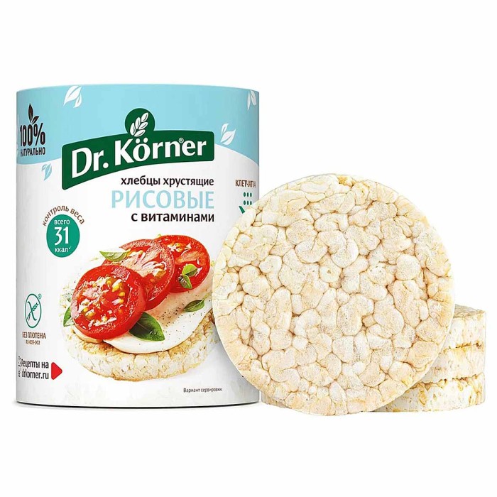 Хлебцы рисовые Dr.Korner с витаминами 100гр