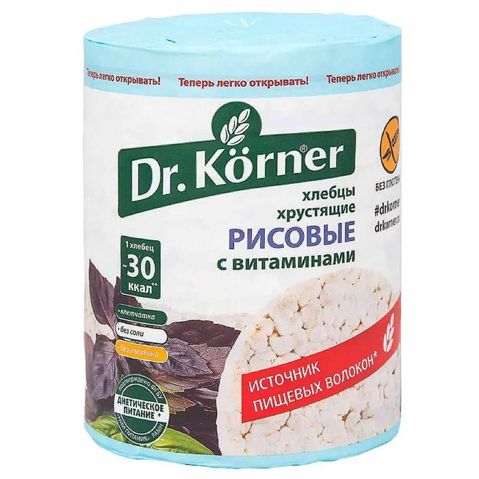 Хлебцы рисовые Dr.Korner с витаминами 100гр