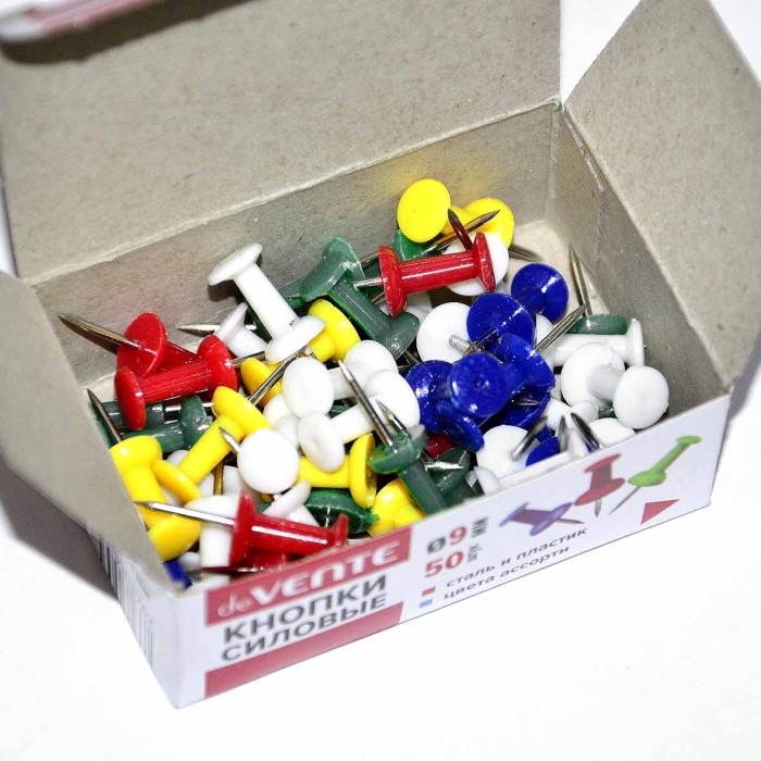 Кнопка-гвоздик deVente силовая цветная 9мм 50шт арт4132401