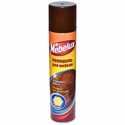 Полироль для мебели Mebelux с воском 300мл ж/б