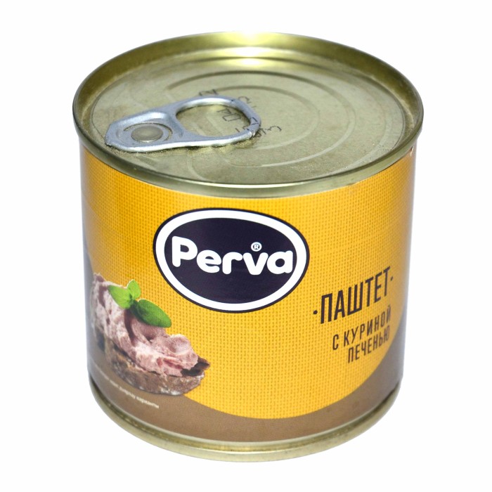 Паштет Perva печеночный с куриной печенью 250гр ж/б ключ