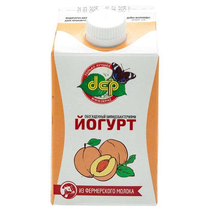 Йогурт питьевой dep абрикос 2,5% 500мл пэт