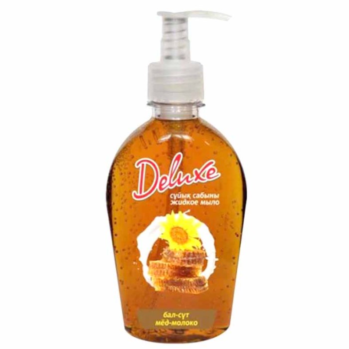 Мыло жидкое Deluxe Мед и молоко 250мл пэт
