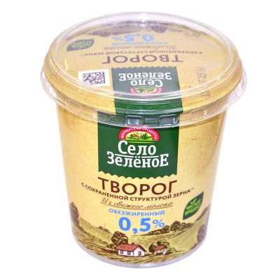 Творог Село Зеленое 0% 220гр пэт