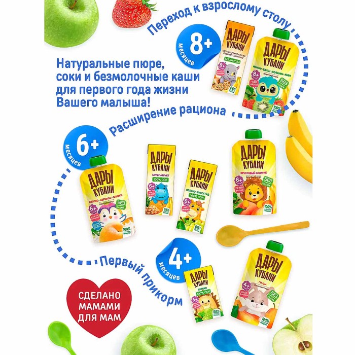 Сок Дары Кубани яблочно-виноградный осветленный 0,2л т/п