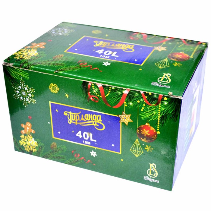 Украшение новогоднее Гирлянда Edgeous Лампочки 10м 40L артNO.F99 №13