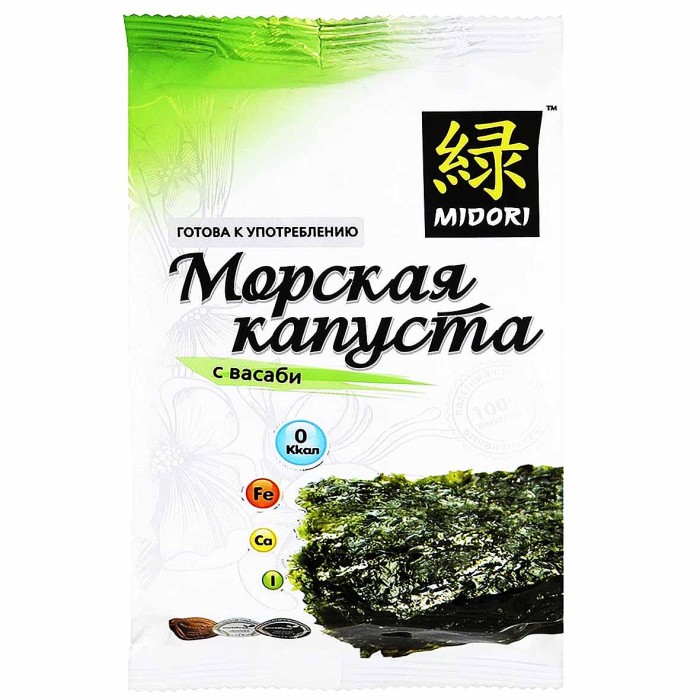 Капуста морская Midori с васаби 5гр м/у