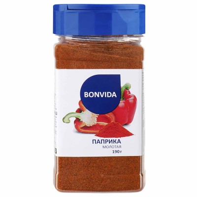 Приправа Bonvida паприка молотая 190гр пэт