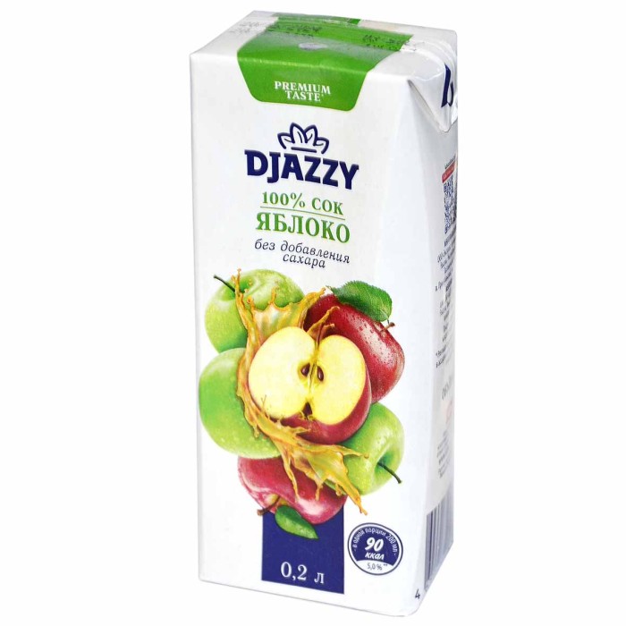 Сок Djazzy Яблоко 0,2л т/п