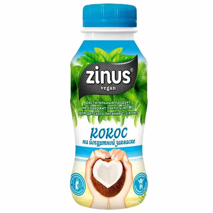 Напиток Zinus кокосовый на йогуртной закваске 250гр