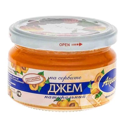 Джем Петродиет абрикос на сорбите 240гр ст/б